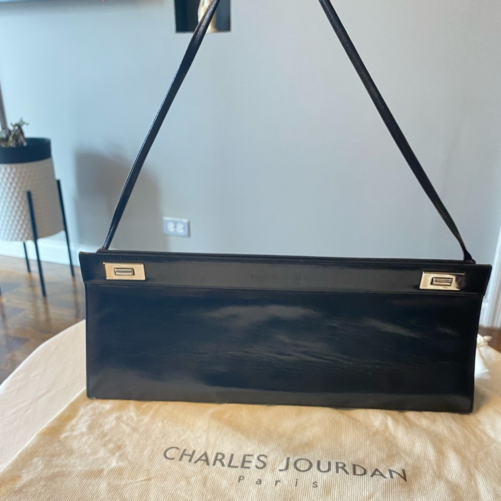 Charles Jourdan clutch with strap